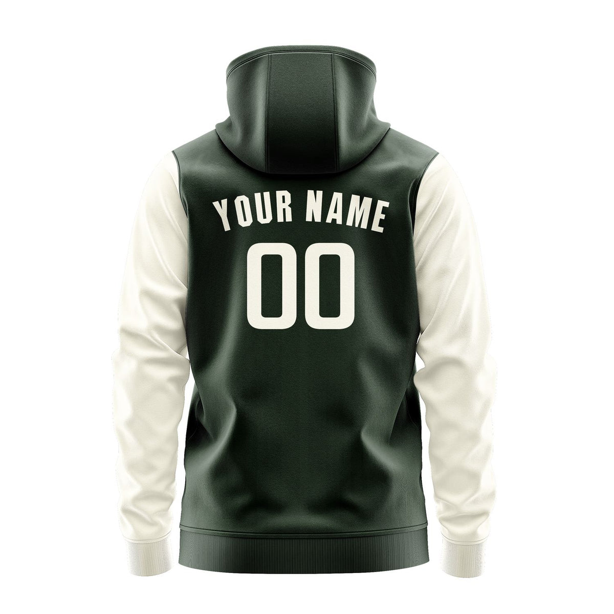 Custom Dark Green Cream Hoodie 0606030306B31803