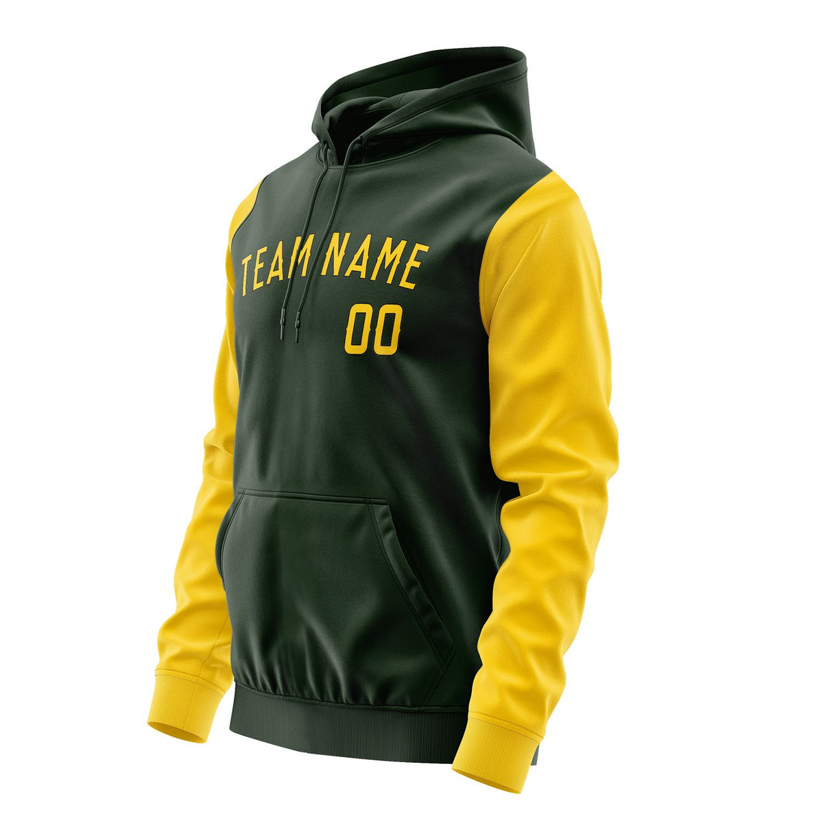 Custom Dark Green Gold Hoodie 0606303006B31730