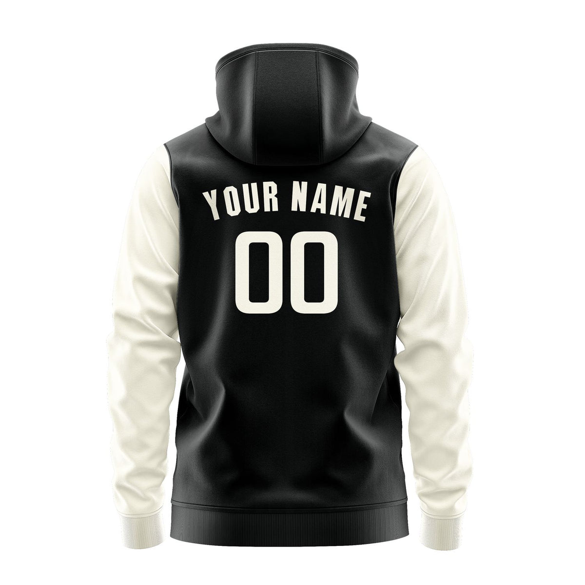 Custom Black Cream Hoodie 1717030317B31803