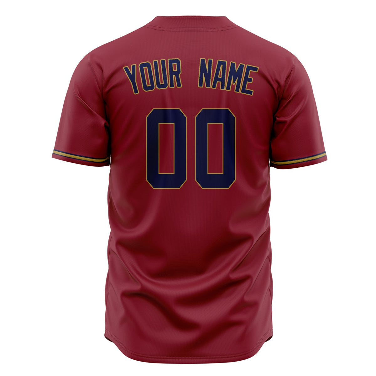 Custom Maroon Baseball Jersey (With Navy Color)