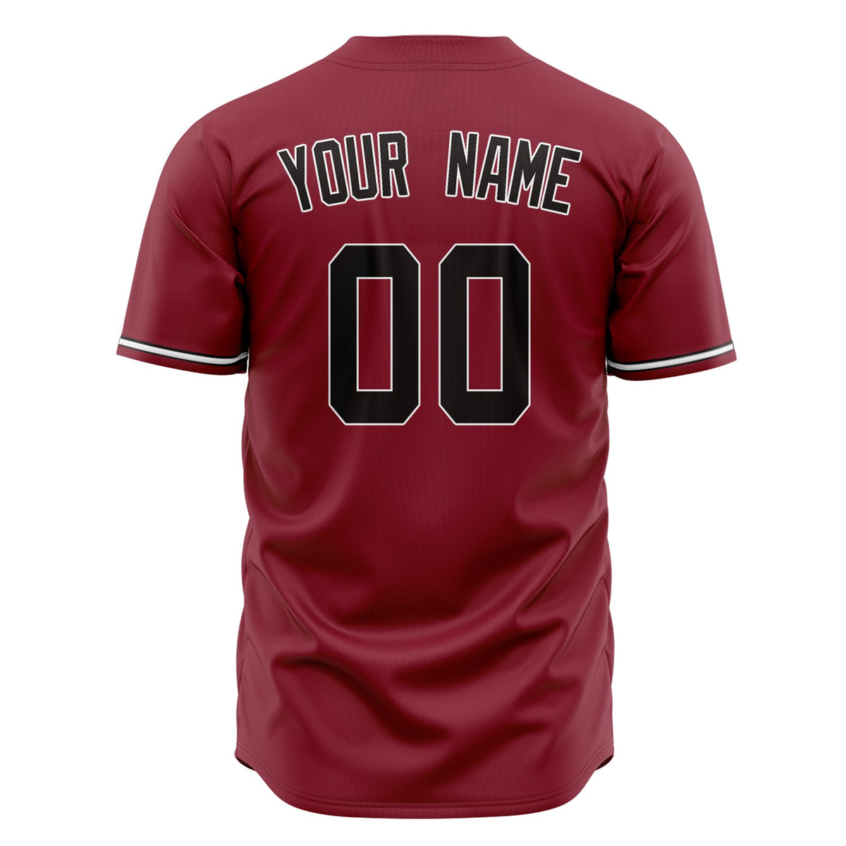 Custom Maroon Baseball Jersey (With Black Color)