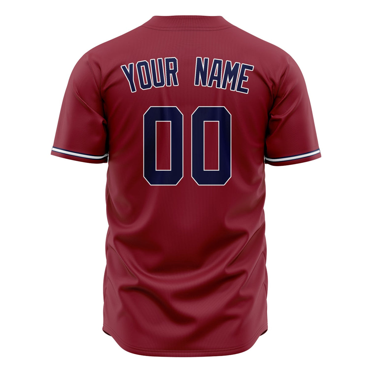 Custom Maroon Baseball Jersey (With Navy Color)