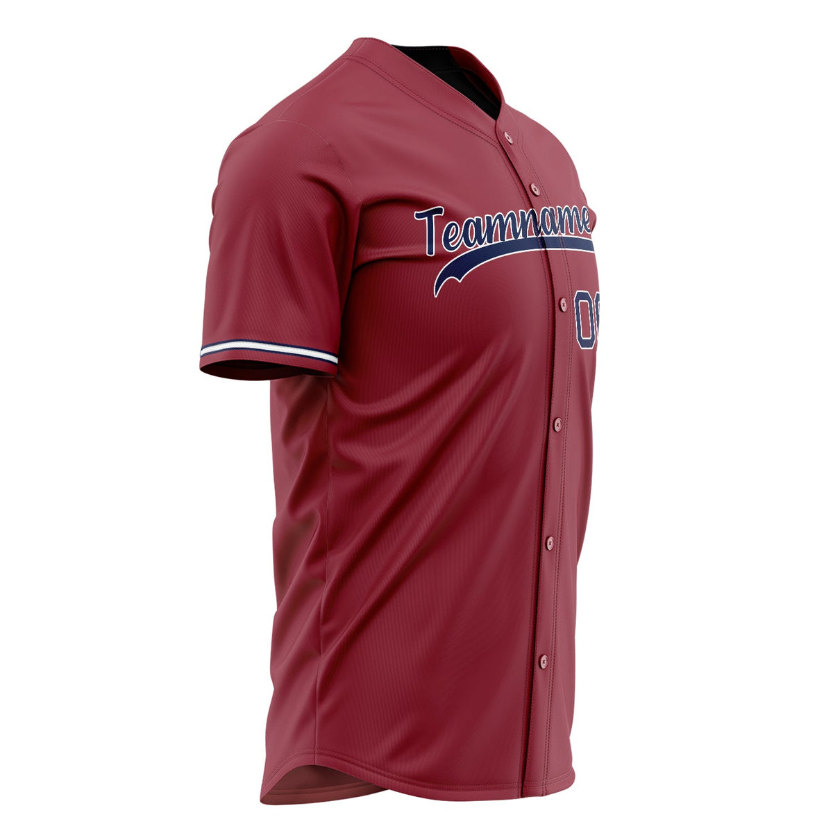 Custom Maroon Baseball Jersey (With Navy Color)