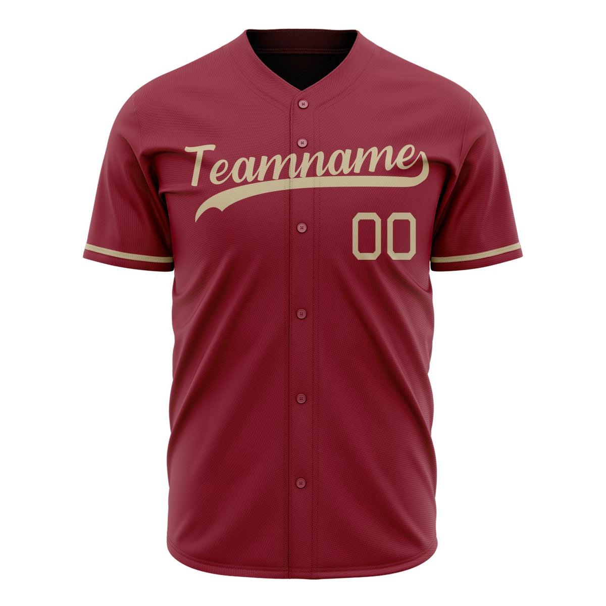 Custom Maroon Baseball Jersey (With Cream Color)