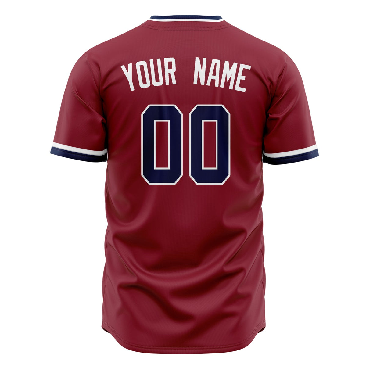 Custom Maroon Baseball Jersey (With Navy Color)