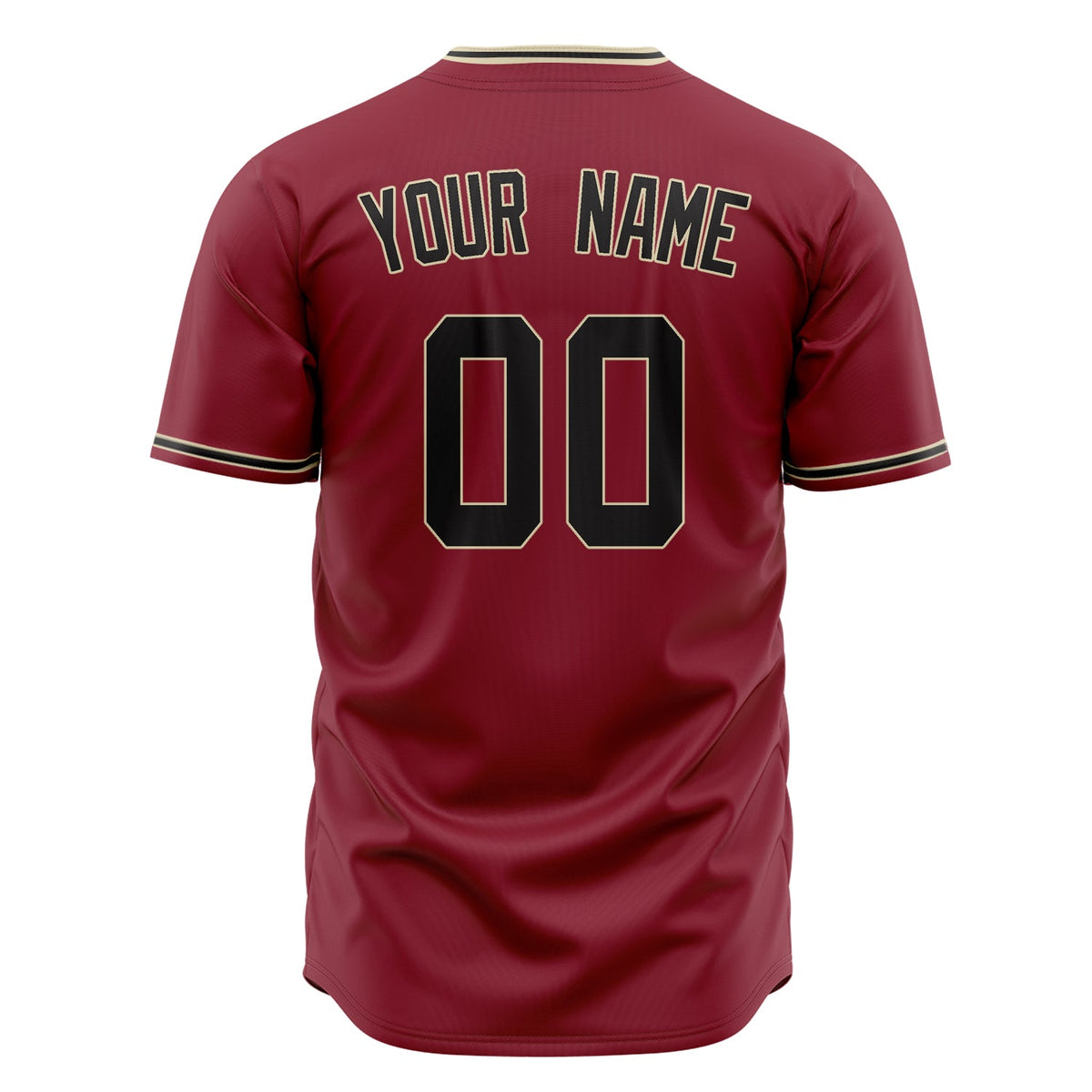 Custom Maroon Baseball Jersey (With Black Color)