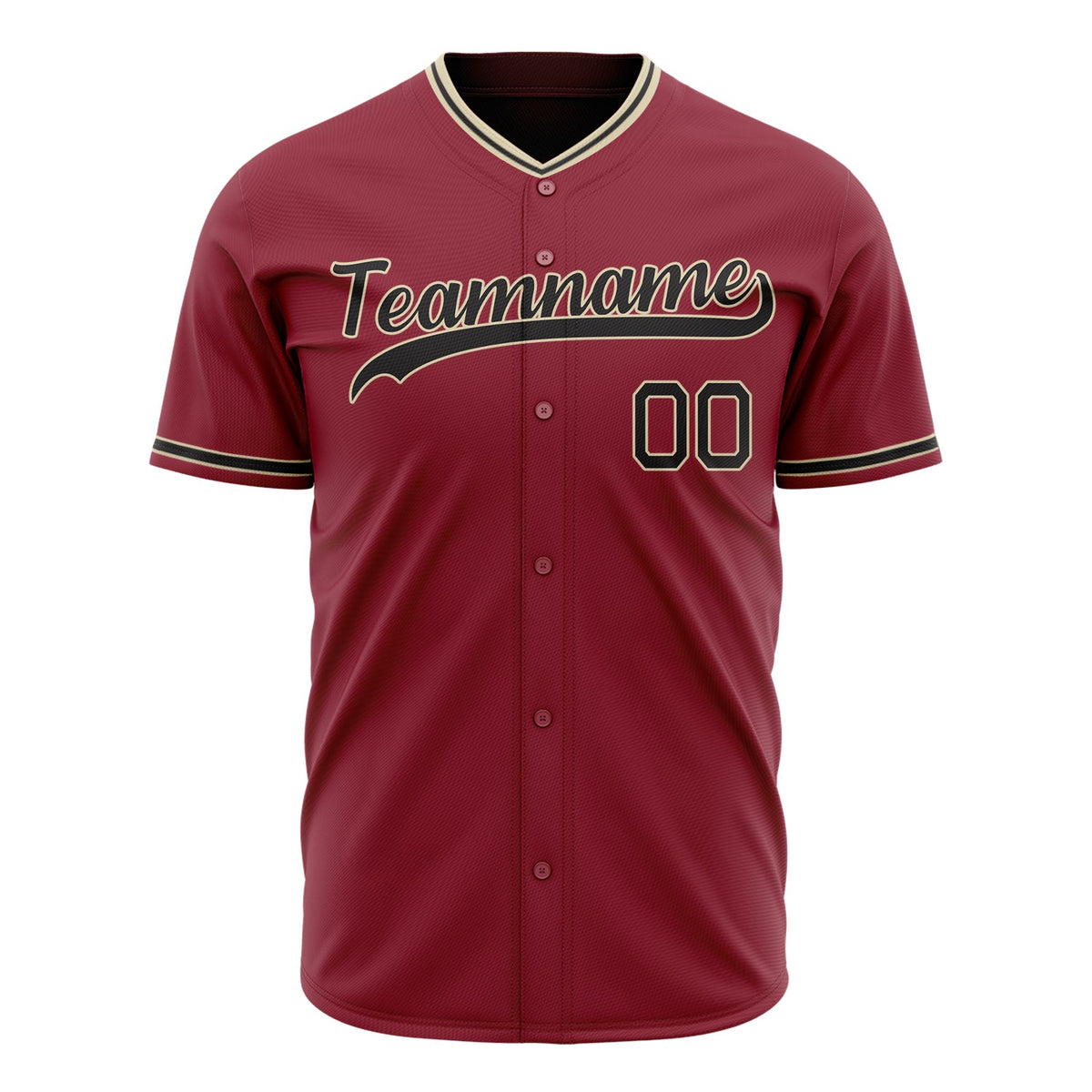 Custom Maroon Baseball Jersey (With Black Color)