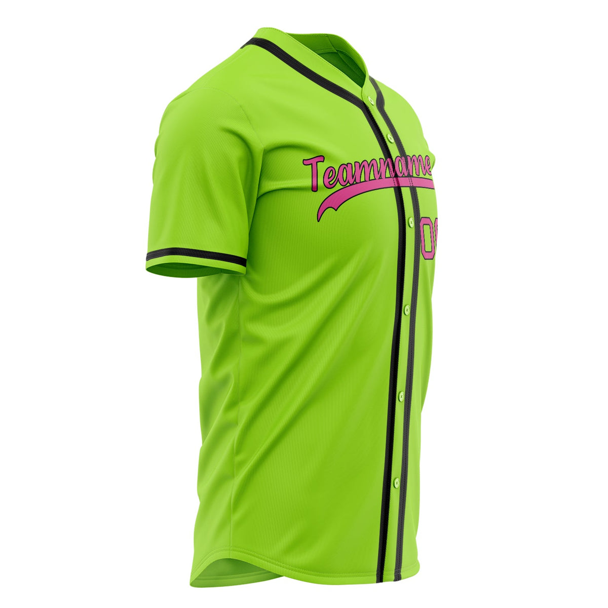 Custom Neon Green Baseball Jersey (With Pink Color)