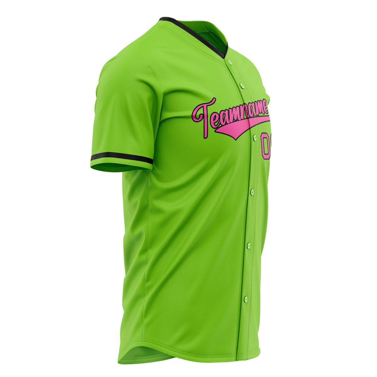 Custom Neon Green Baseball Jersey (With Pink Color)