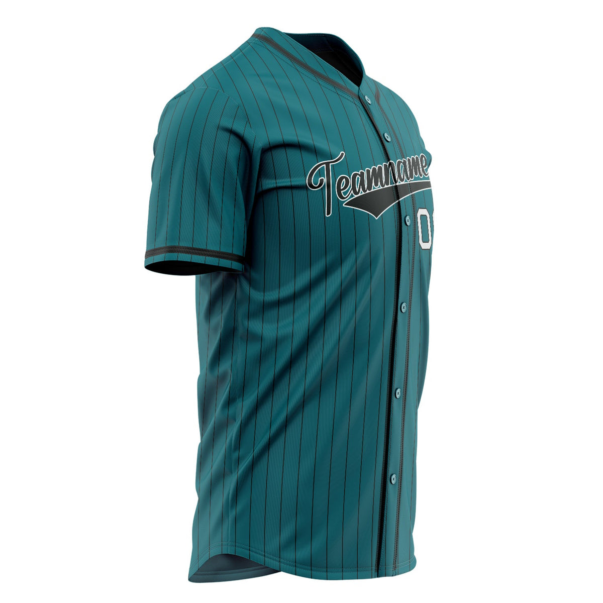 Custom Teal Baseball Jersey (With Black Black Pinstripe)