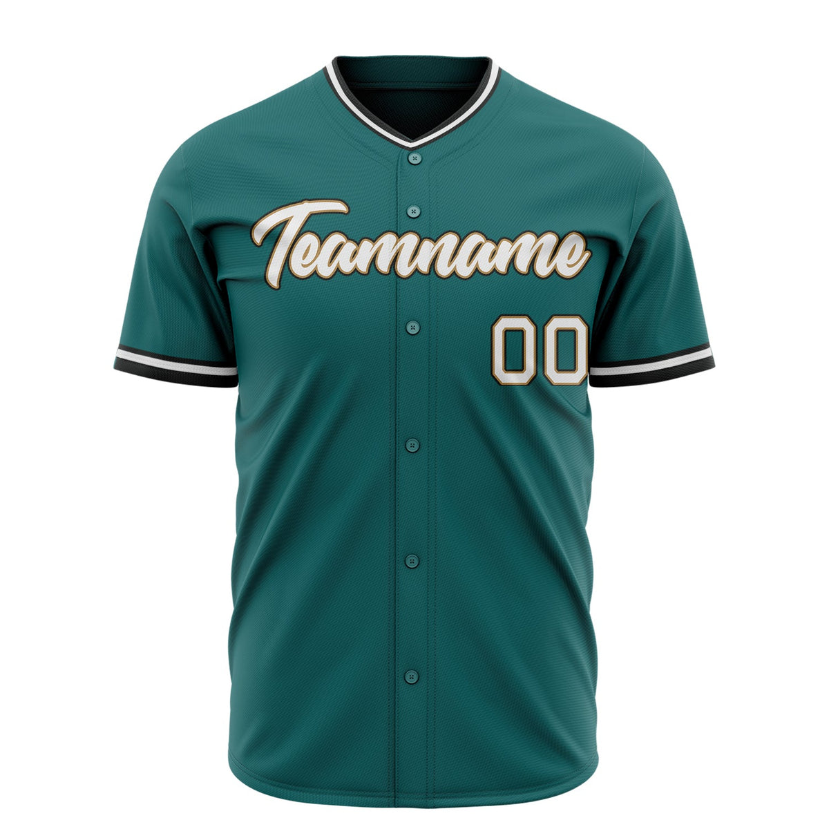 Custom Teal Baseball Jersey (With White Color)