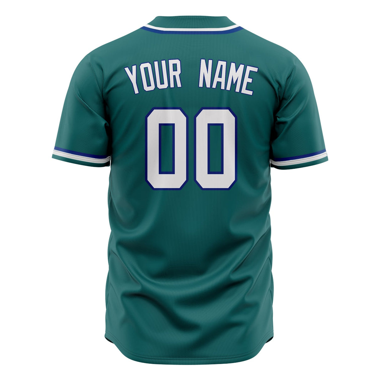 Custom Teal Baseball Jersey (With White Color)