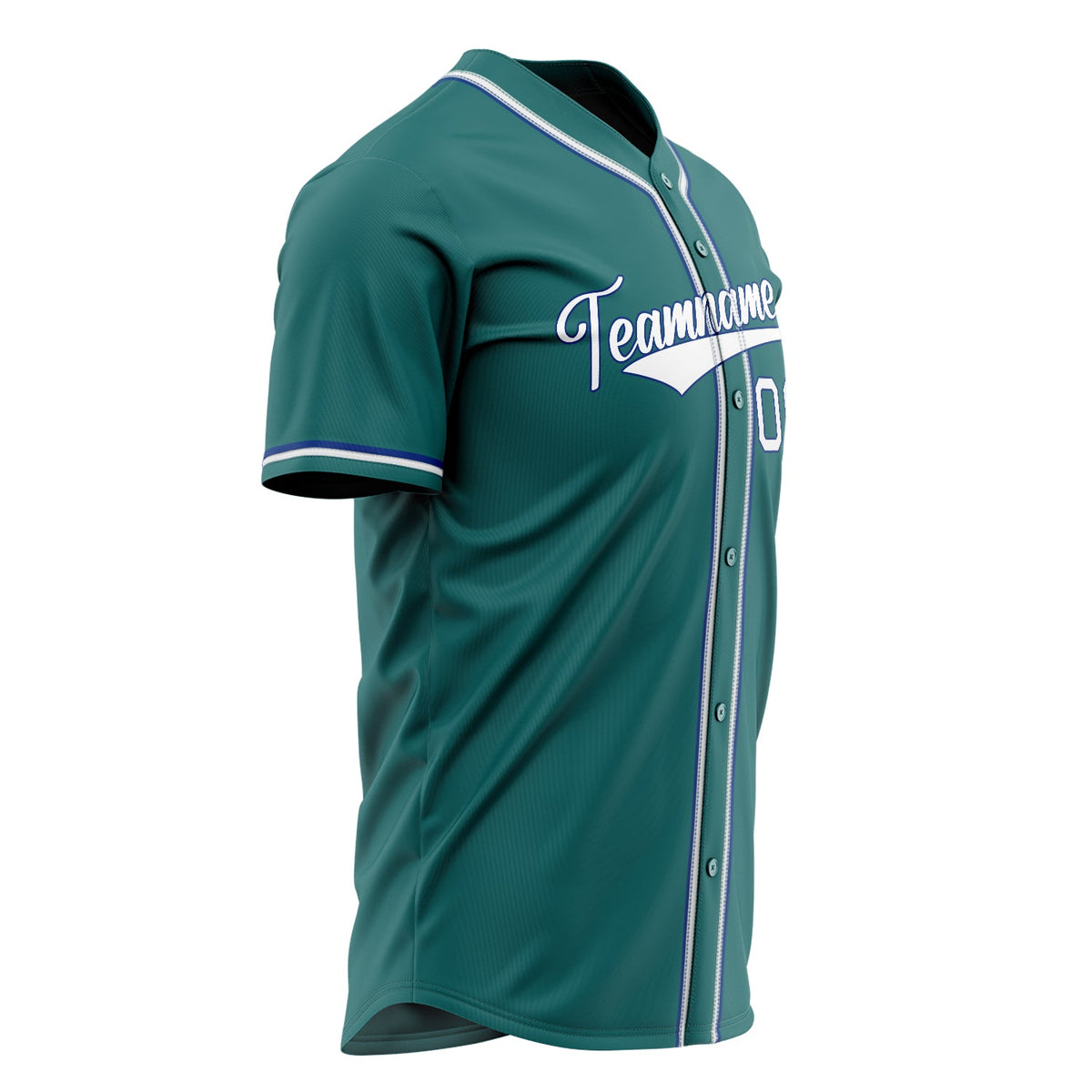 Custom Teal Baseball Jersey (With White Color)