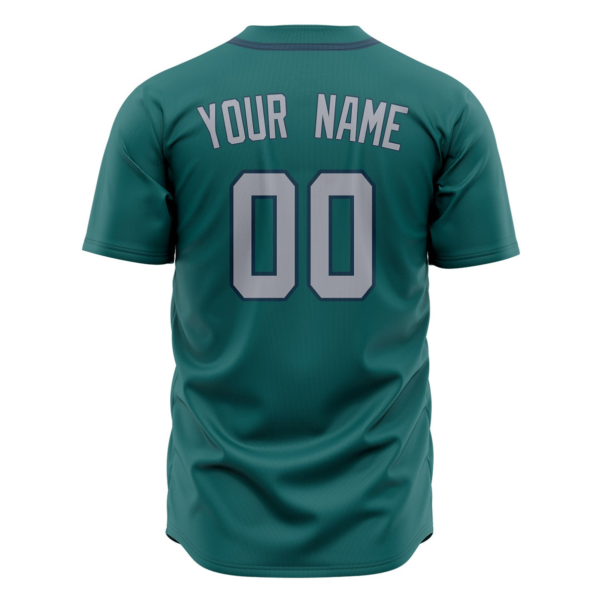 Custom Teal Baseball Jersey (With Gray Color)