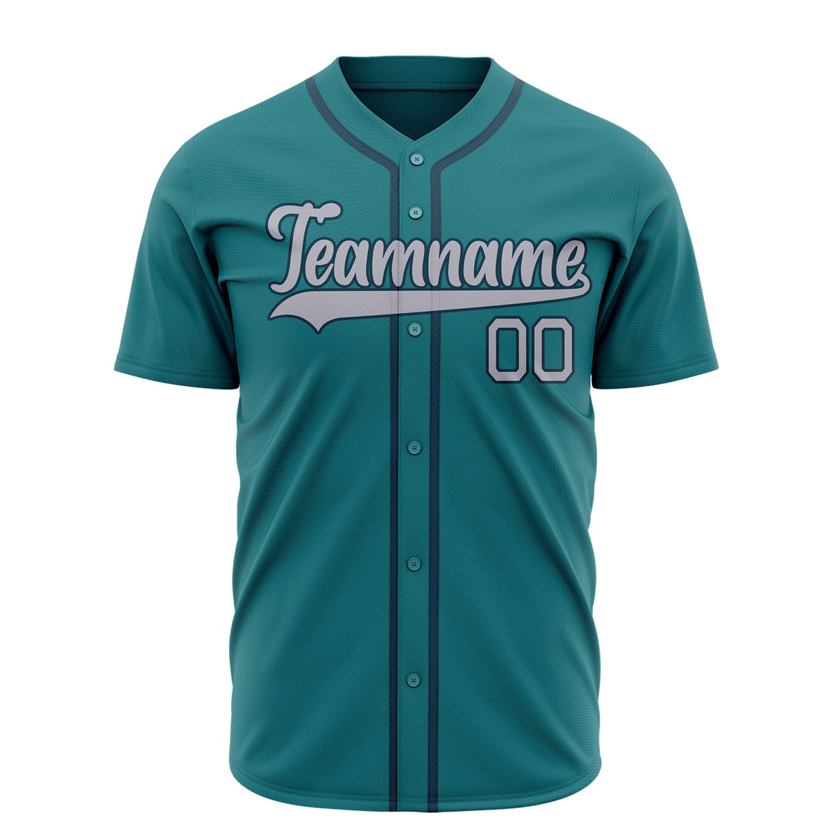 Custom Teal Baseball Jersey (With Gray Color)