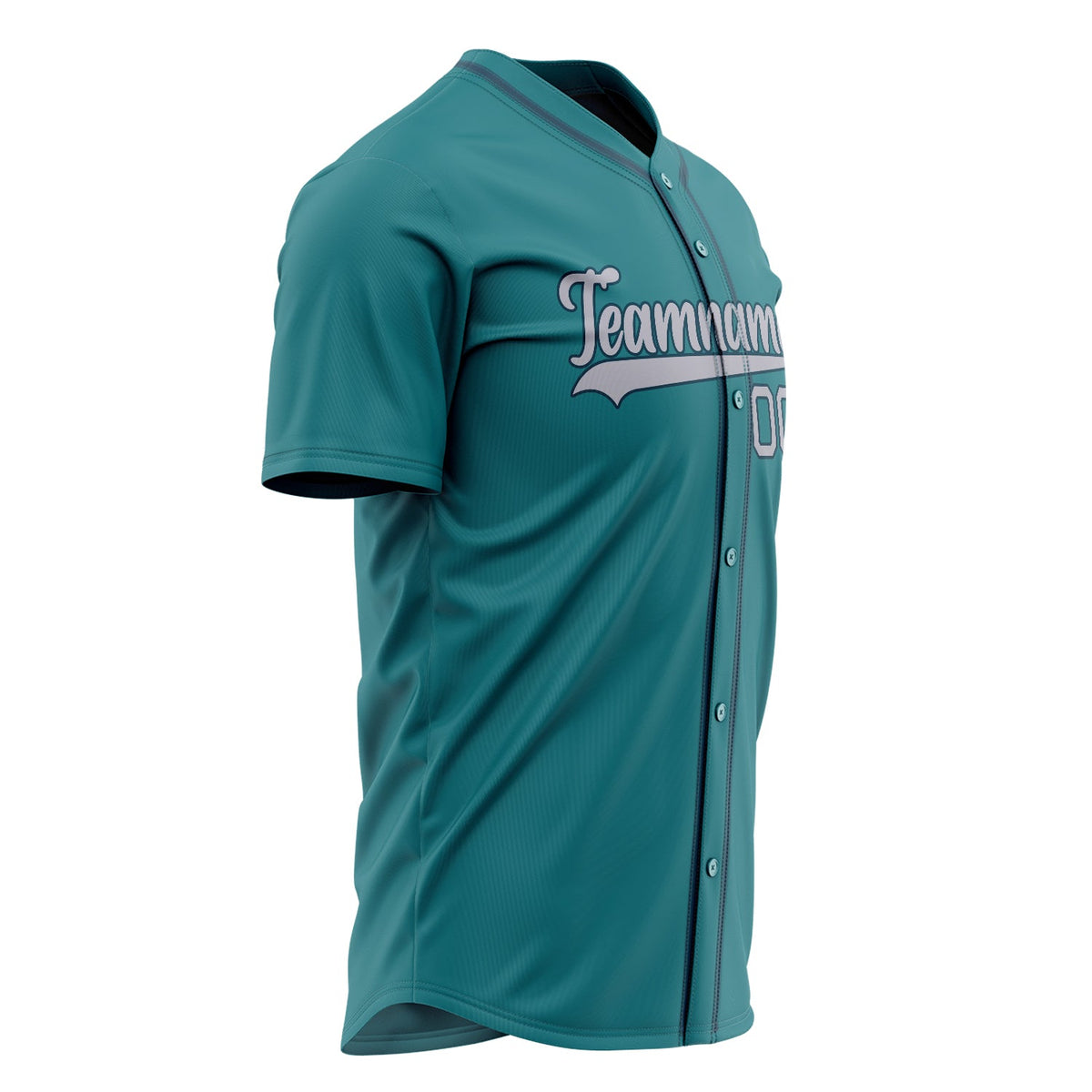 Custom Teal Baseball Jersey (With Gray Color)