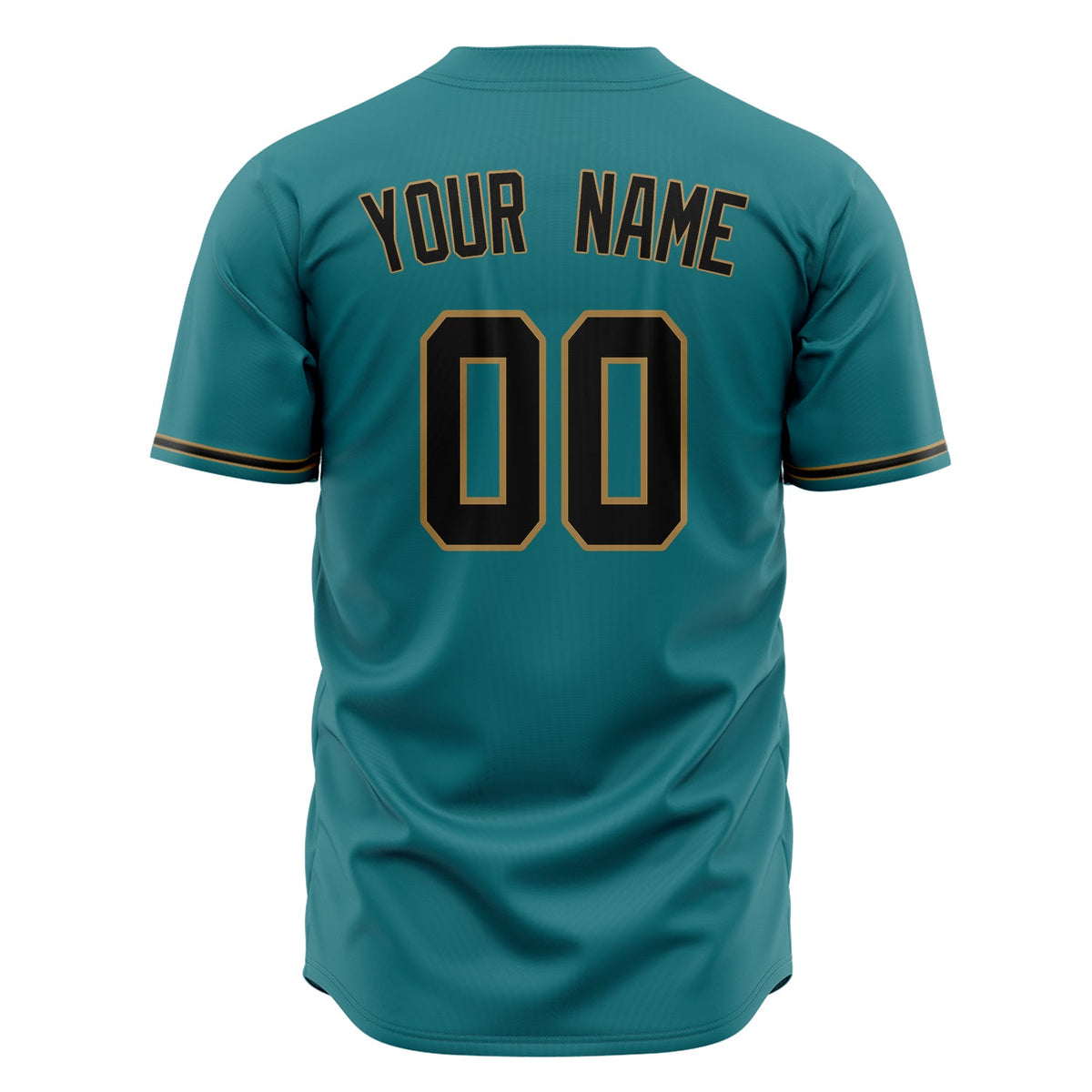 Custom Teal Baseball Jersey (With Black Color)