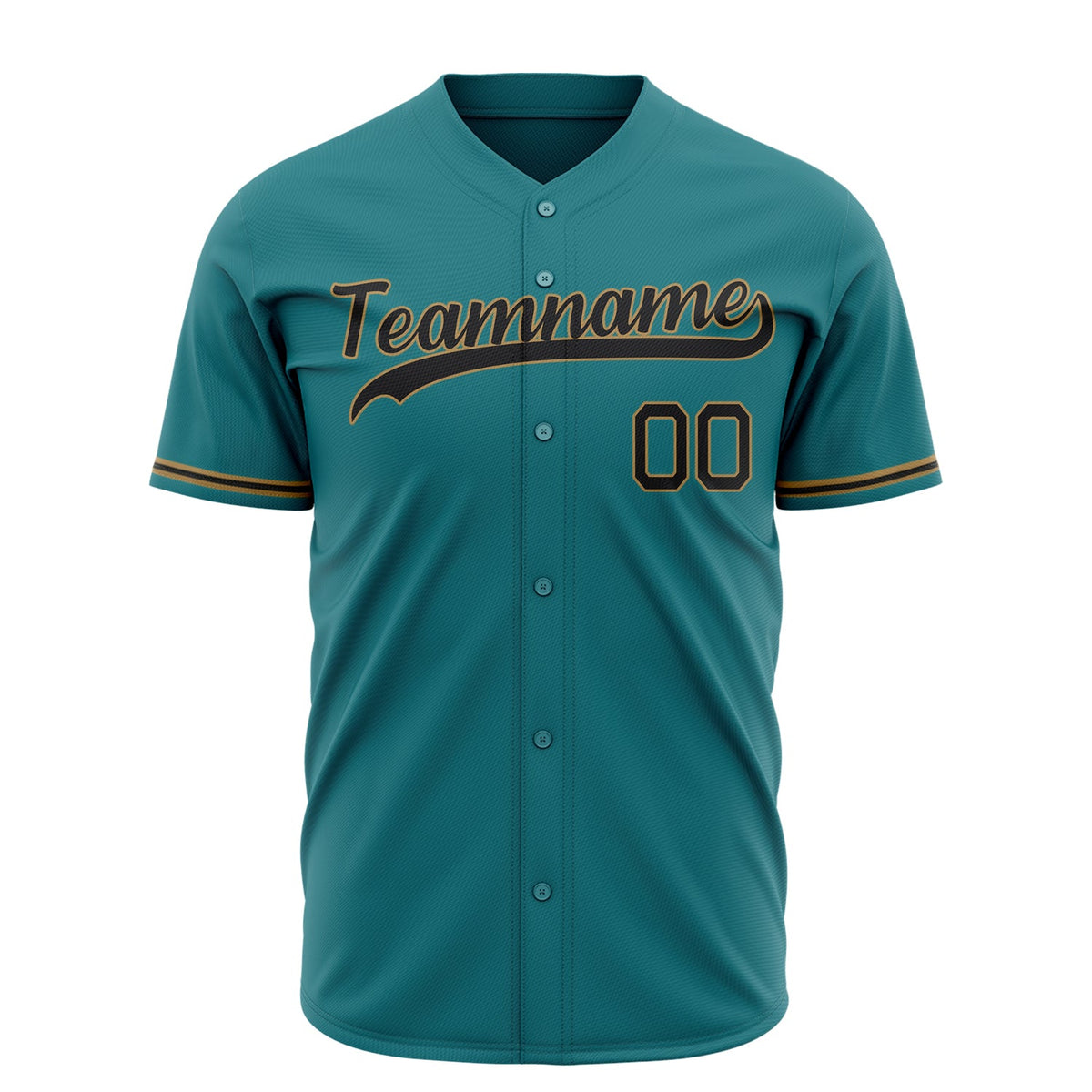 Custom Teal Baseball Jersey (With Black Color)