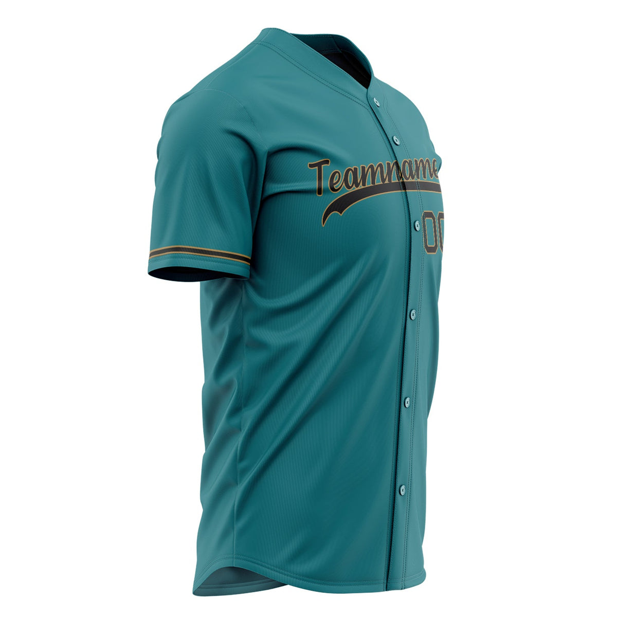 Custom Teal Baseball Jersey (With Black Color)