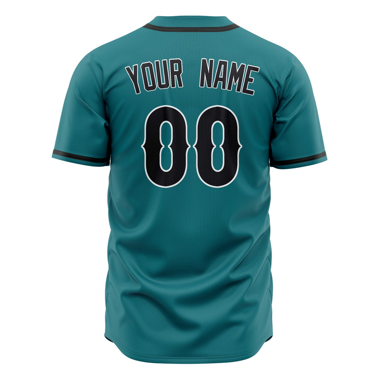 Custom Teal Baseball Jersey (With Black Color)