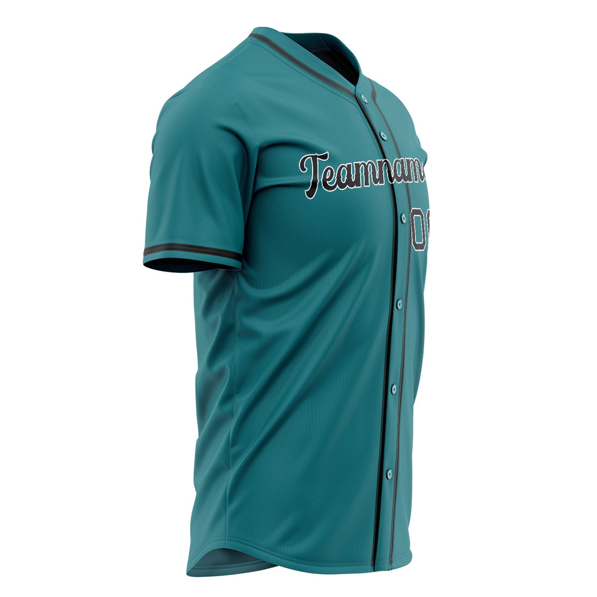 Custom Teal Baseball Jersey (With Black Color)