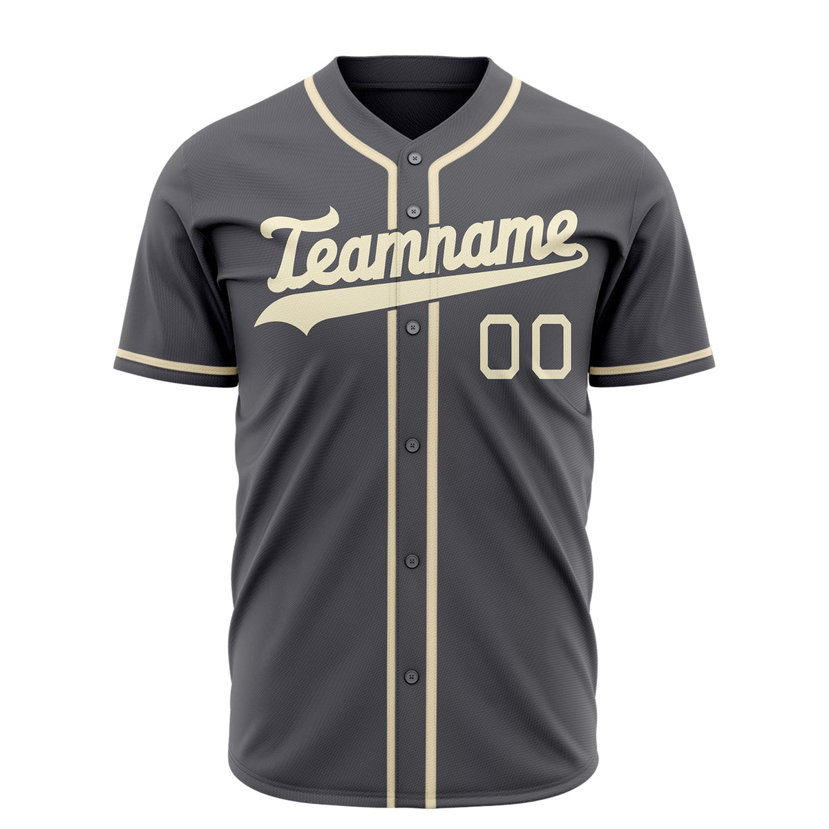 Custom Steel Gray Baseball Jersey (With Cream Color)