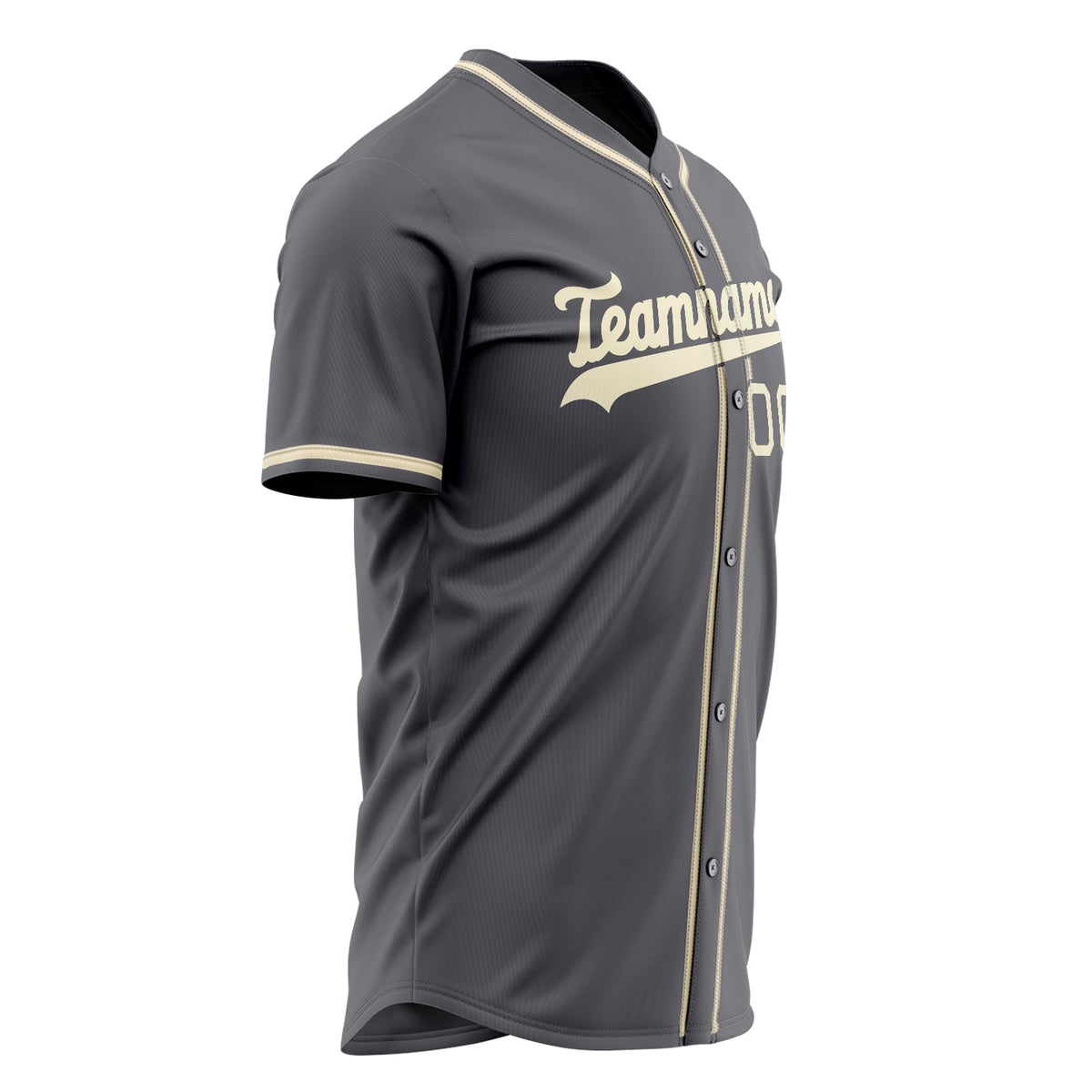 Custom Steel Gray Baseball Jersey (With Cream Color)