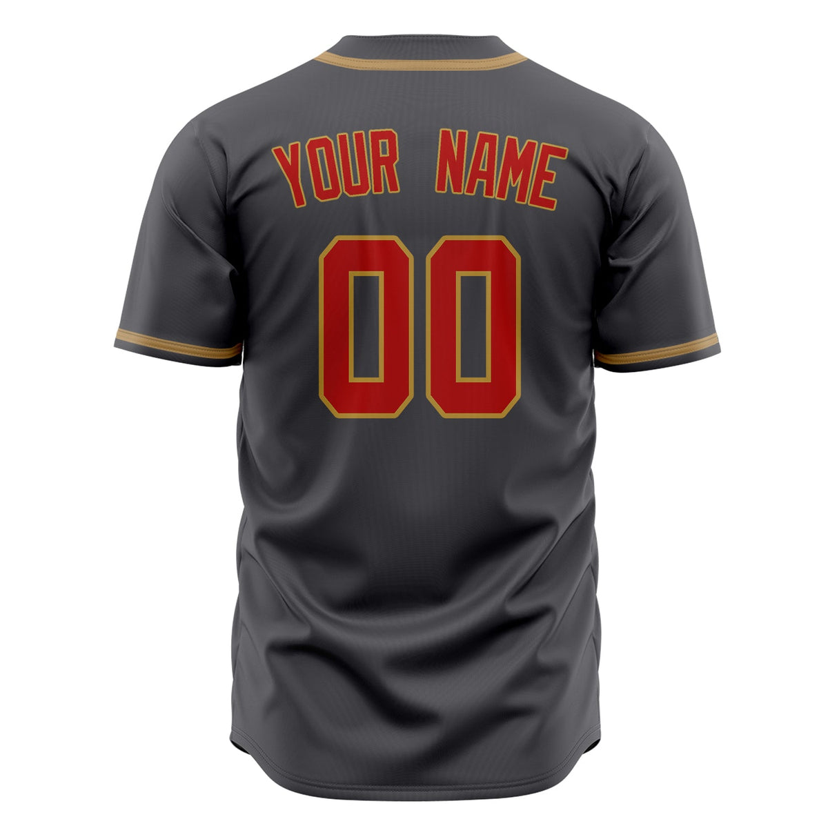 Custom Steel Gray Baseball Jersey (With Red Color)