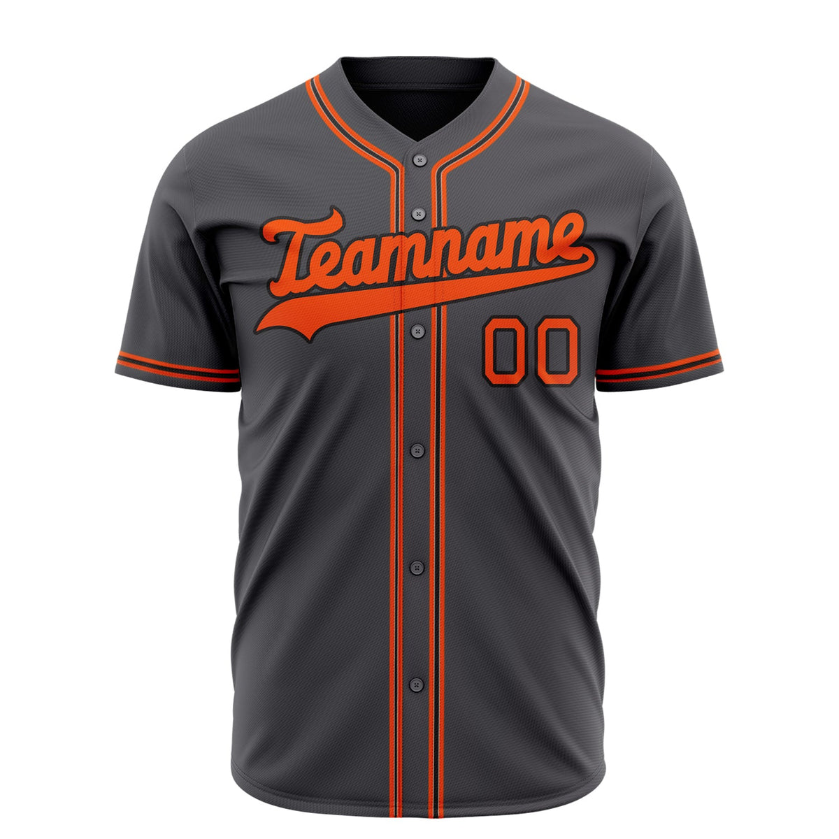 Custom Steel Gray Baseball Jersey (With Orange Color)