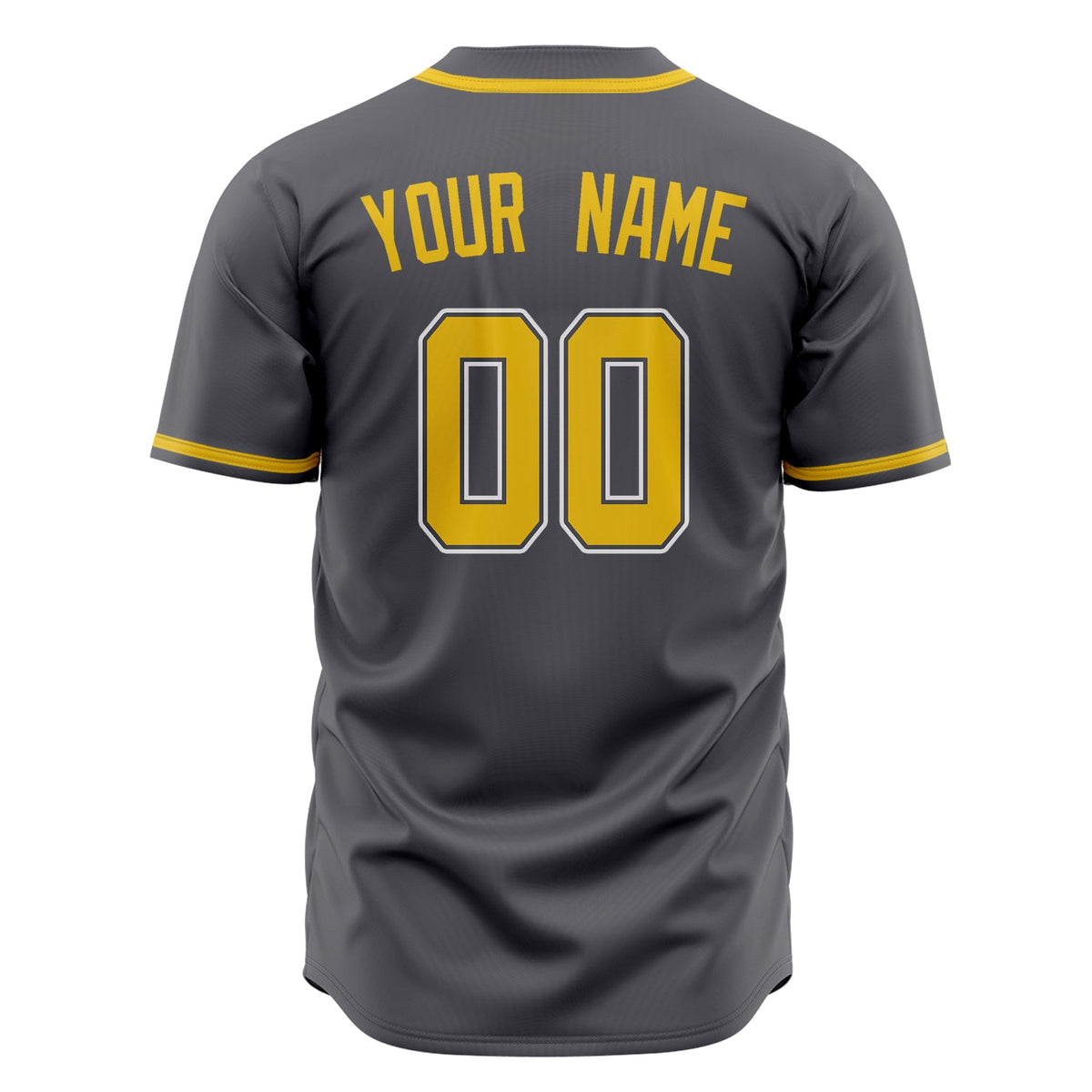 Custom Steel Gray Baseball Jersey (With Gold Color)