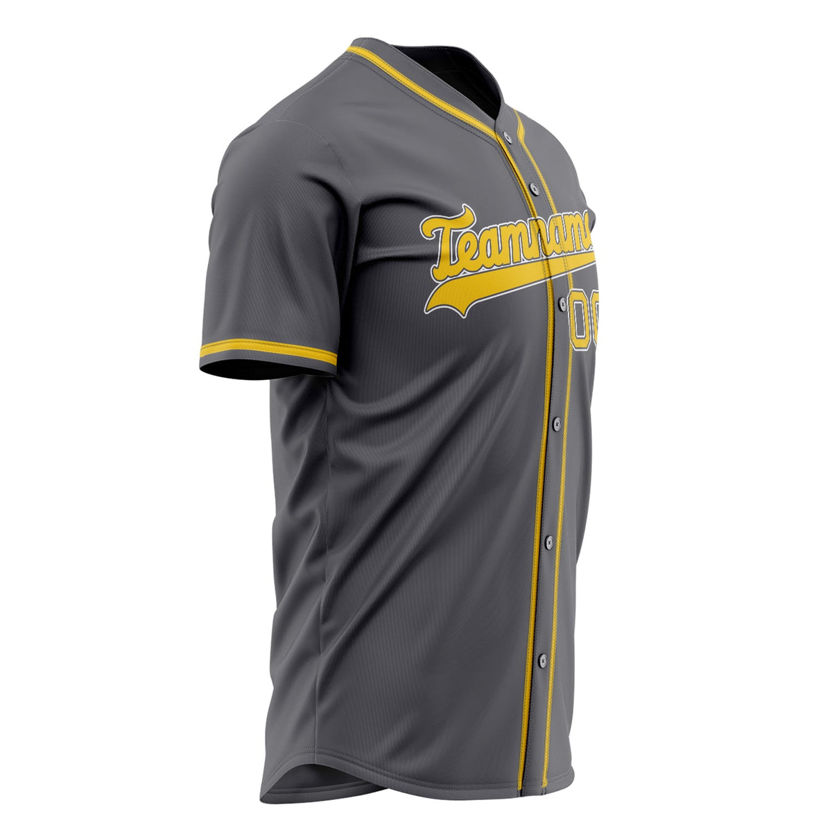 Custom Steel Gray Baseball Jersey (With Gold Color)