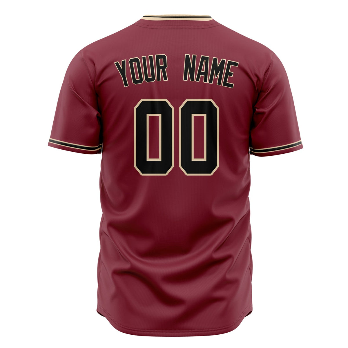 Custom Burgundy Baseball Jersey (With Black Color)