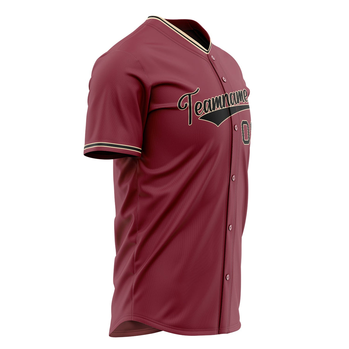 Custom Burgundy Baseball Jersey (With Black Color)