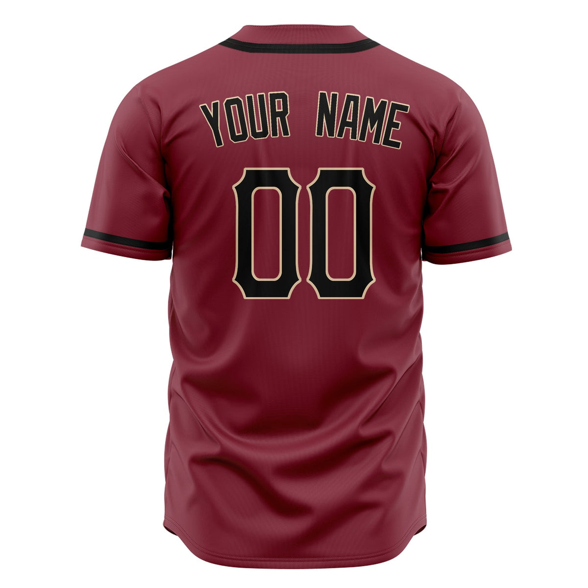 Custom Crimson Baseball Jersey (With Black Color)