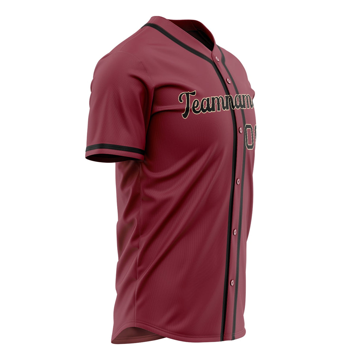 Custom Burgundy Baseball Jersey (With Black Color)