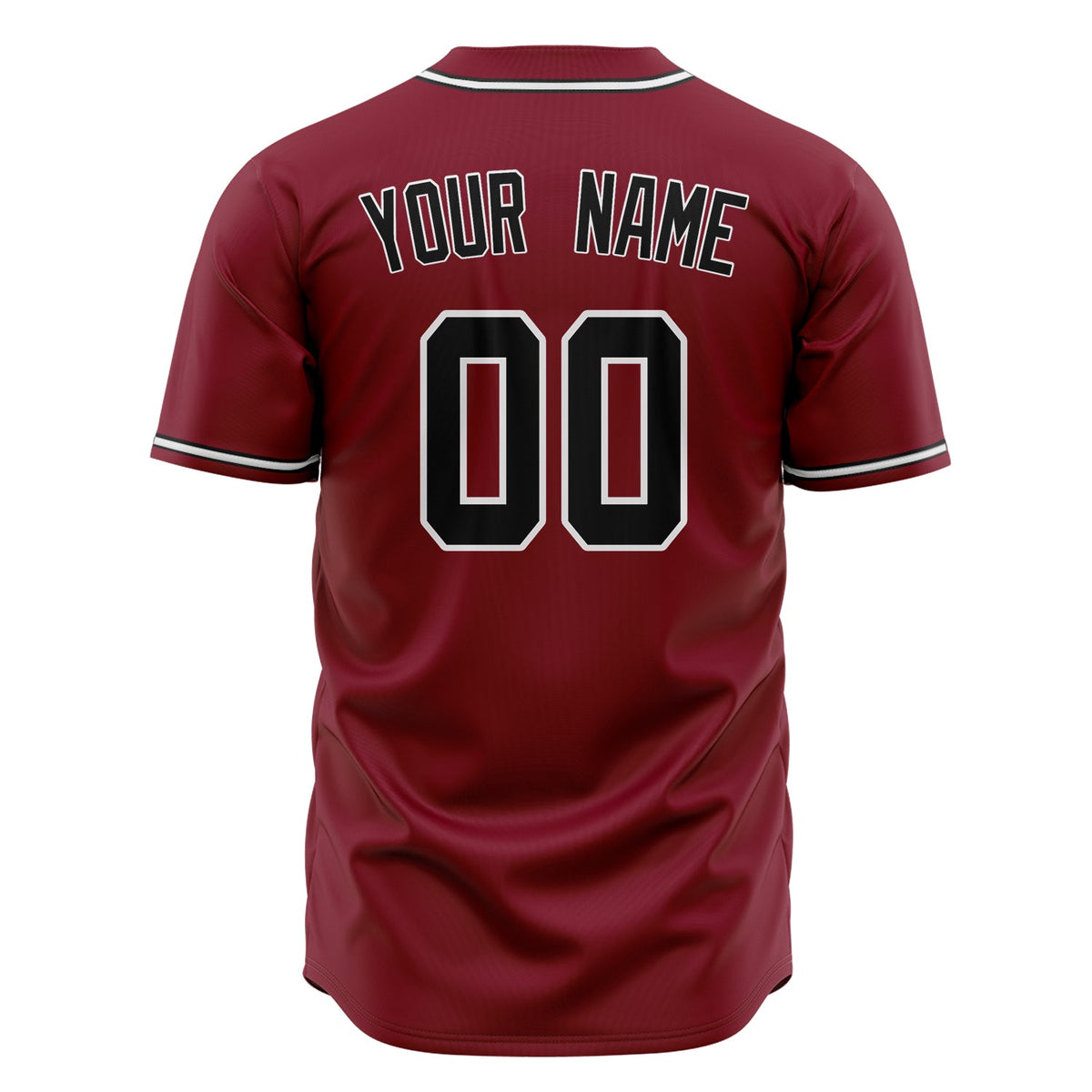 Custom Crimson Baseball Jersey (With Black Color)