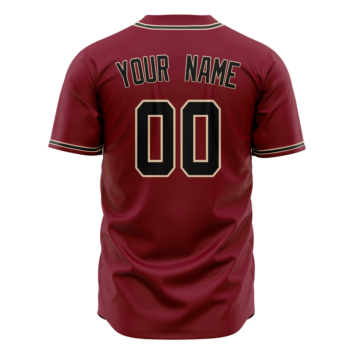 Custom Crimson Baseball Jersey (With Black Color)