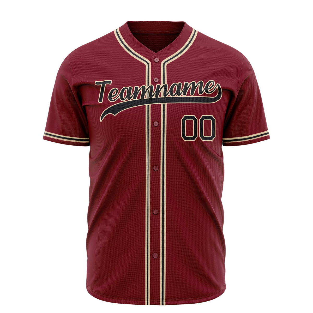 Custom Burgundy Baseball Jersey (With Black Color)