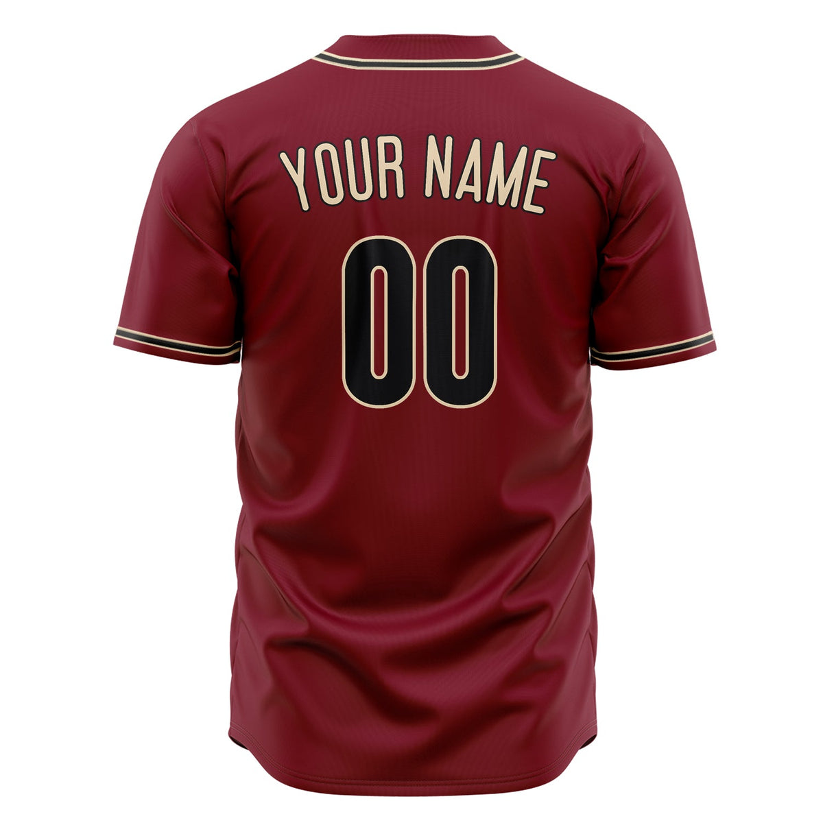 Custom Burgundy Baseball Jersey (With Black Color)