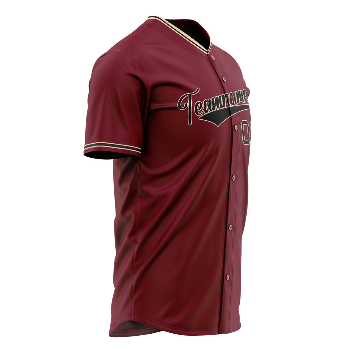 Custom Burgundy Baseball Jersey (With Black Color)