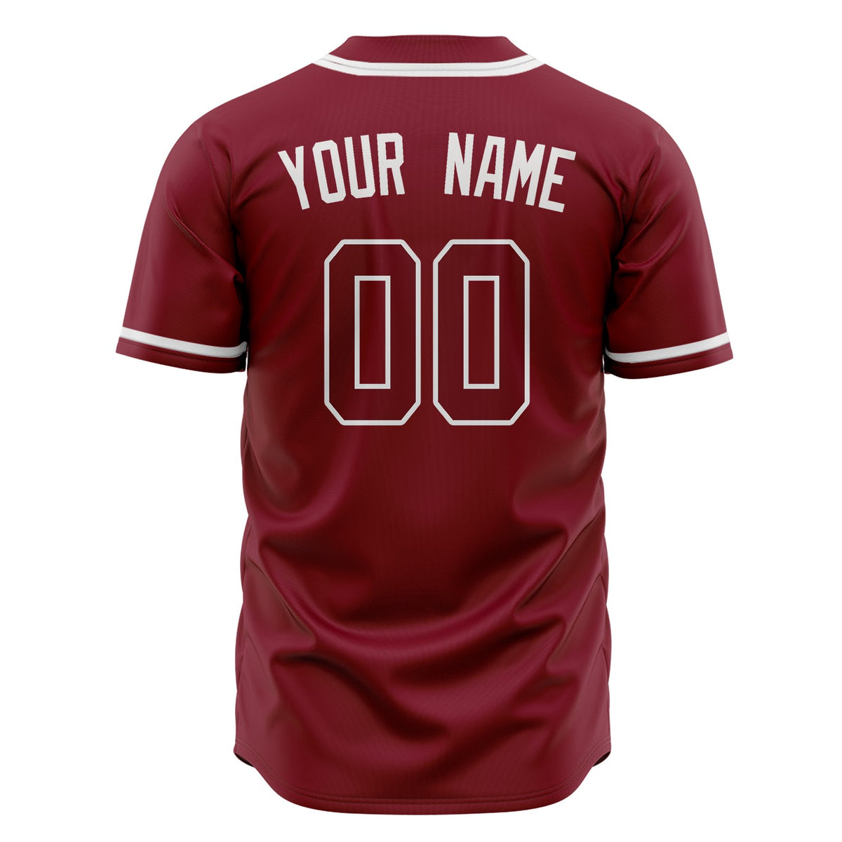 Custom Crimson Baseball Jersey (With White Color)