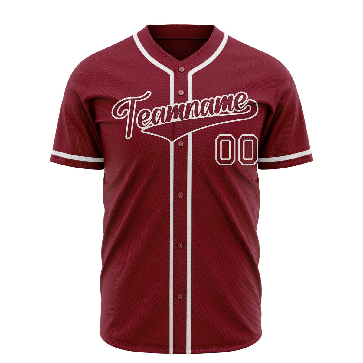 Custom Burgundy Baseball Jersey (With White Color)