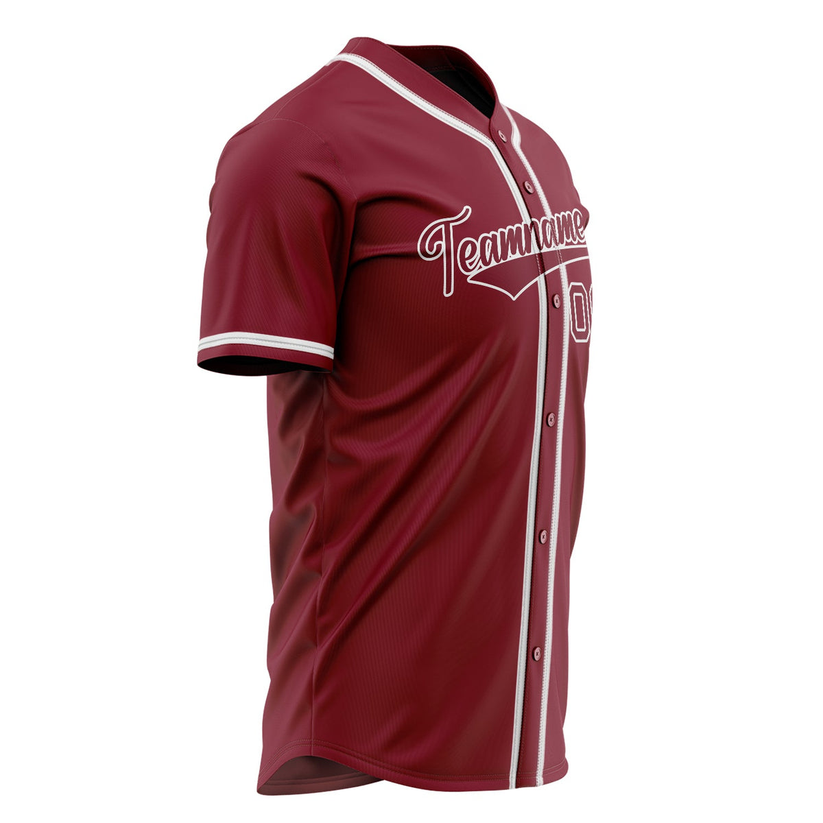 Custom Burgundy Baseball Jersey (With White Color)