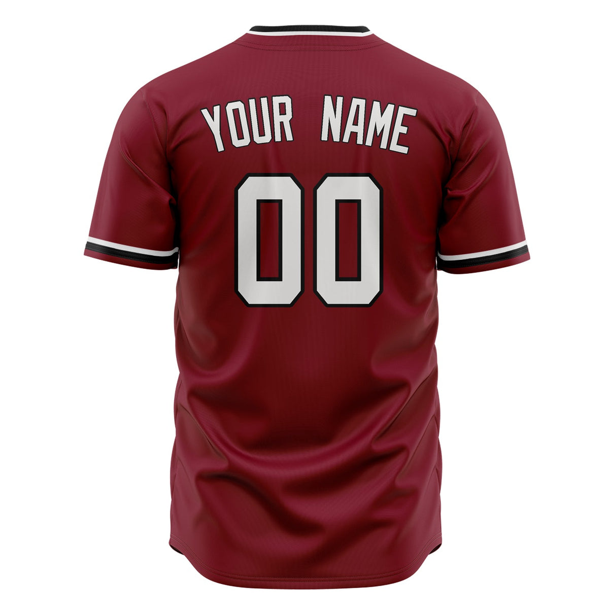 Custom Burgundy Baseball Jersey (With White Color)