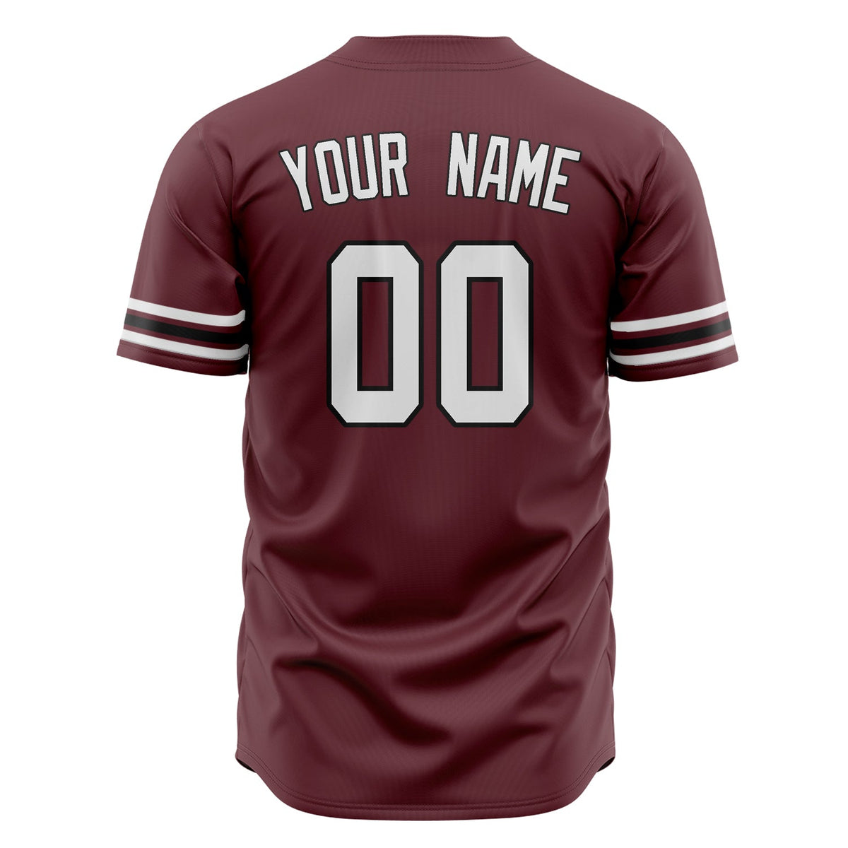 Custom Burgundy Baseball Jersey (With White Color)