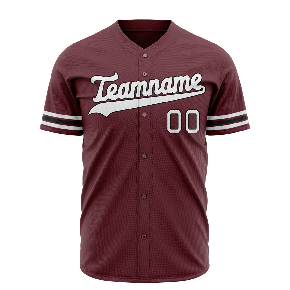 Custom Burgundy Baseball Jersey (With White Color)