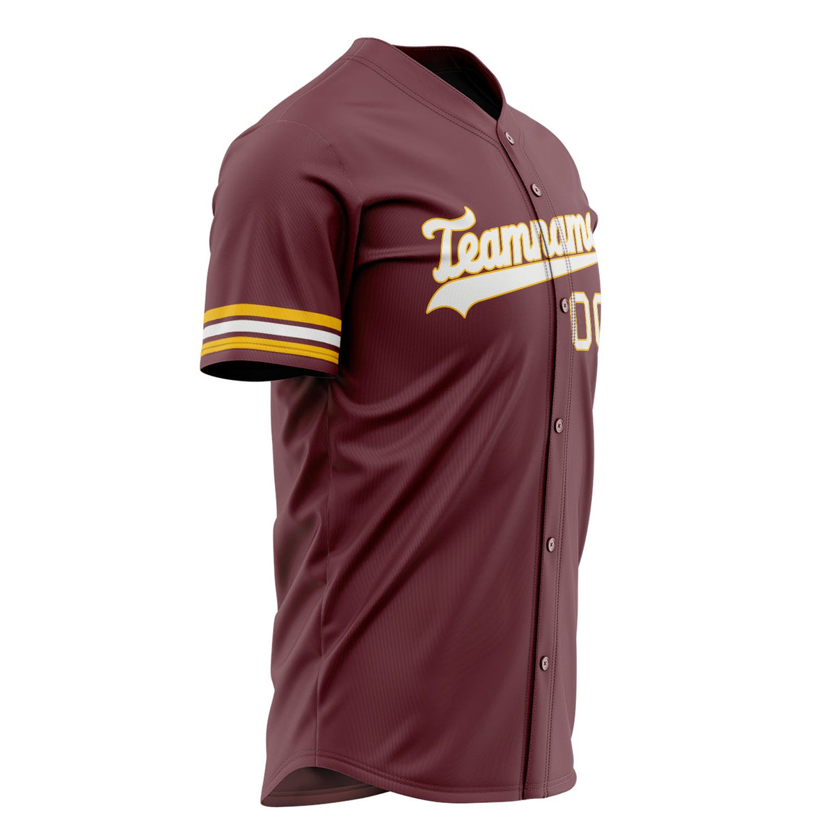 Custom Burgundy Baseball Jersey (With White Color)