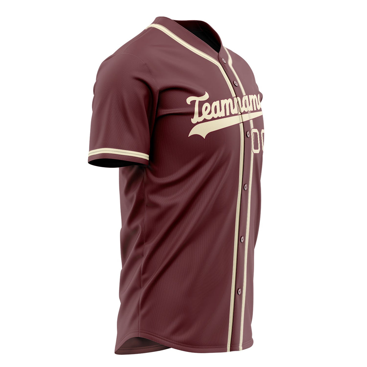 Custom Crimson Baseball Jersey (With Cream Color)