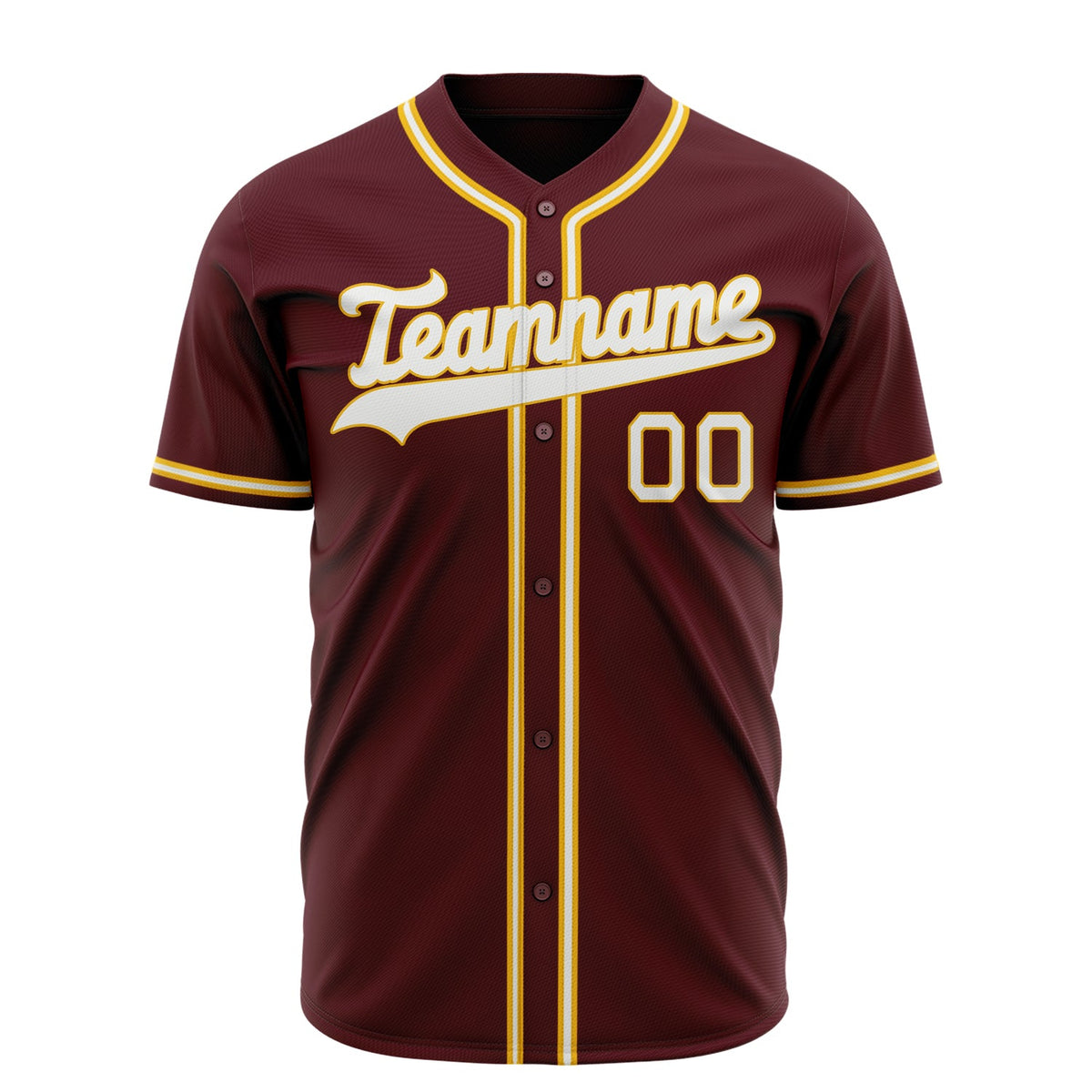 Custom Burgundy Baseball Jersey (With White Color)