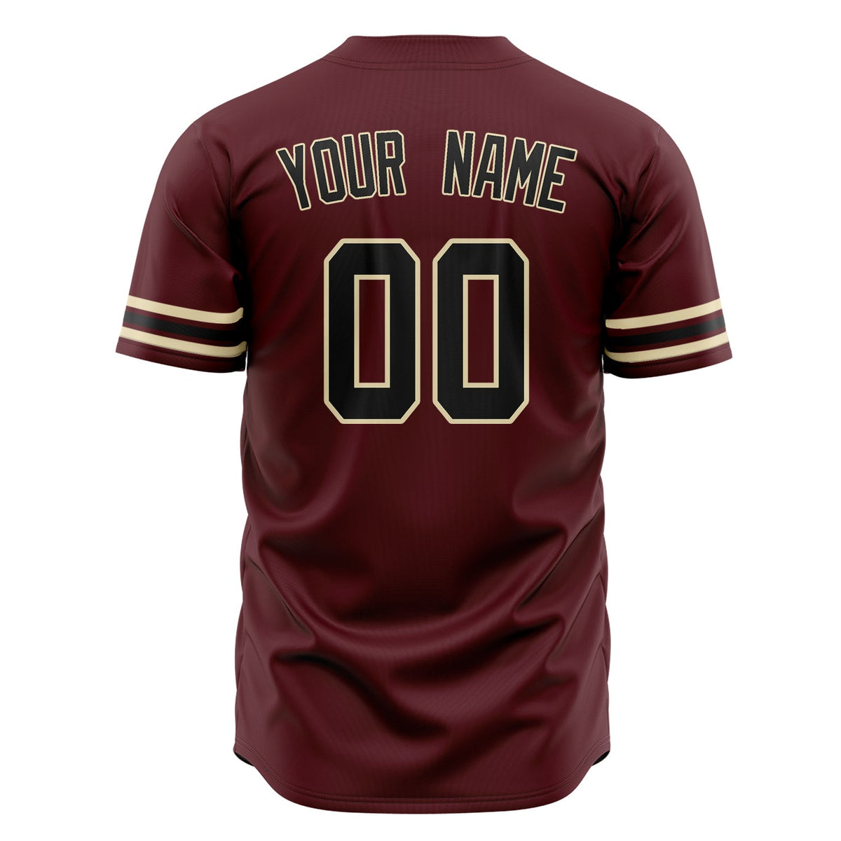 Custom Crimson Baseball Jersey (With Black Color)